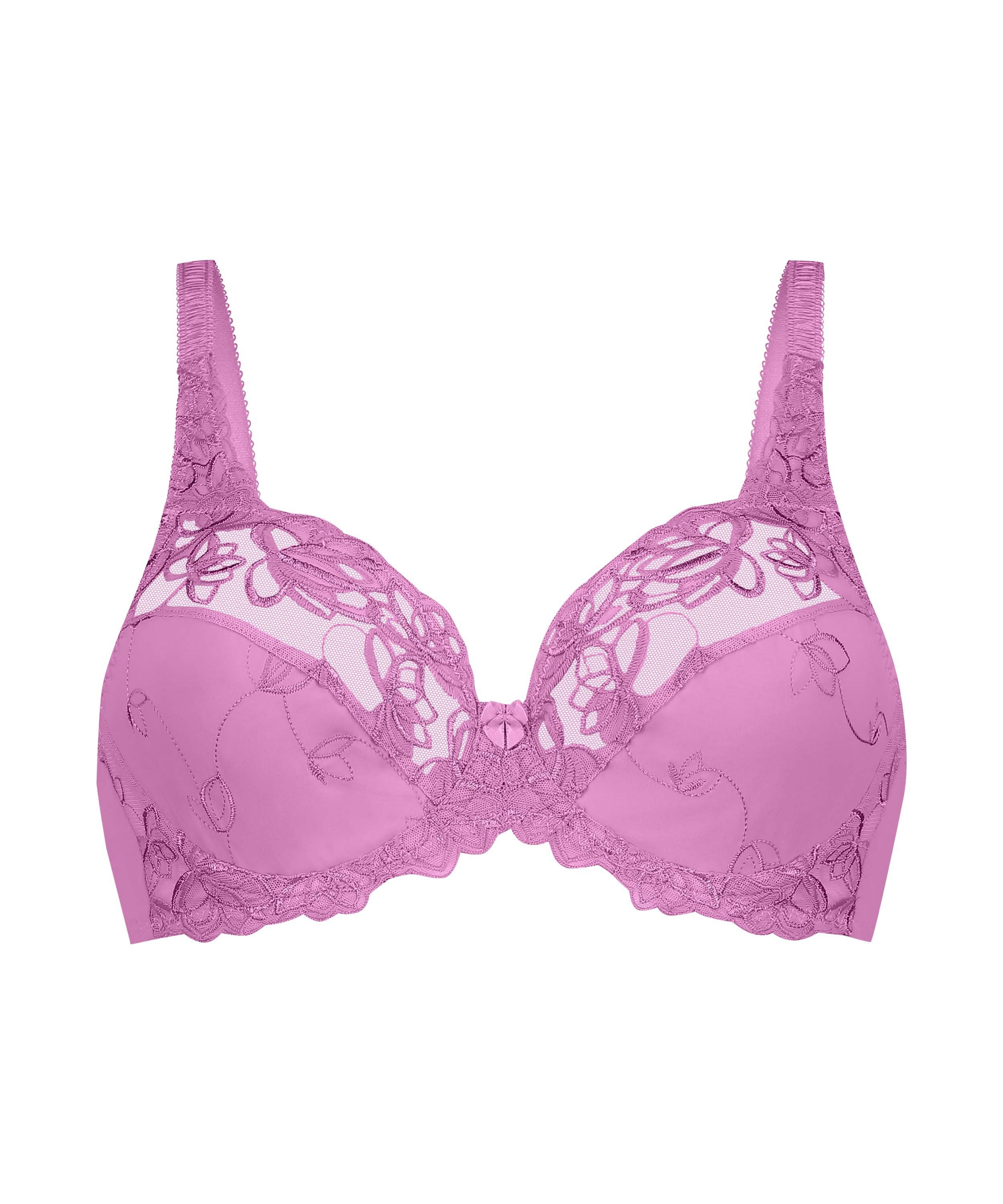 Diva Non-Padded Underwired Bra, Pink, main