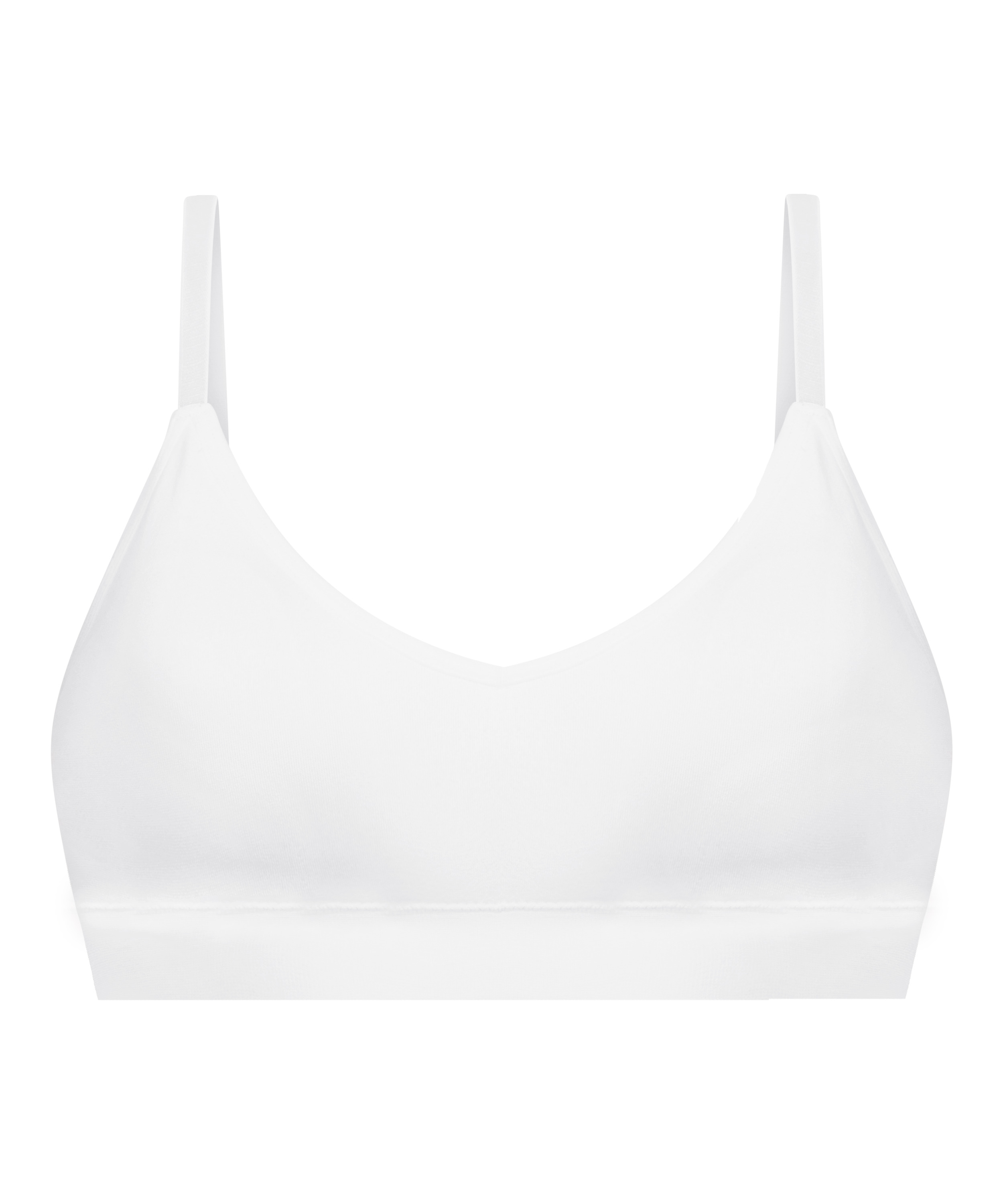Dide Triangle Bralette, White, main