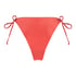 Luxe Cheeky Tanga Bikini Bottoms, Red