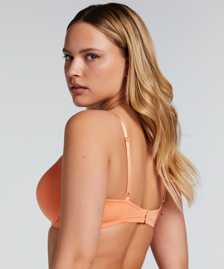 Plunge Padded Underwired Bra, Orange