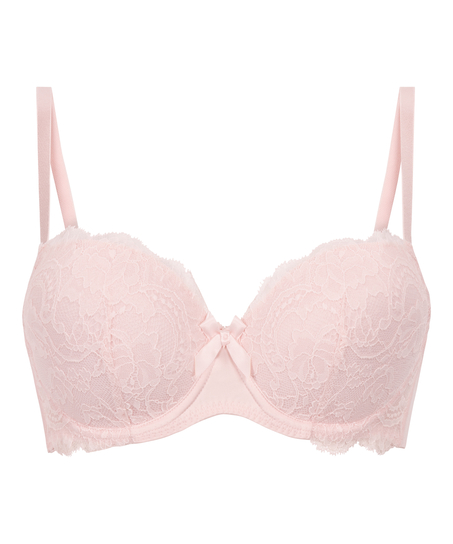 Teddy Padded Underwired Bra, Pink