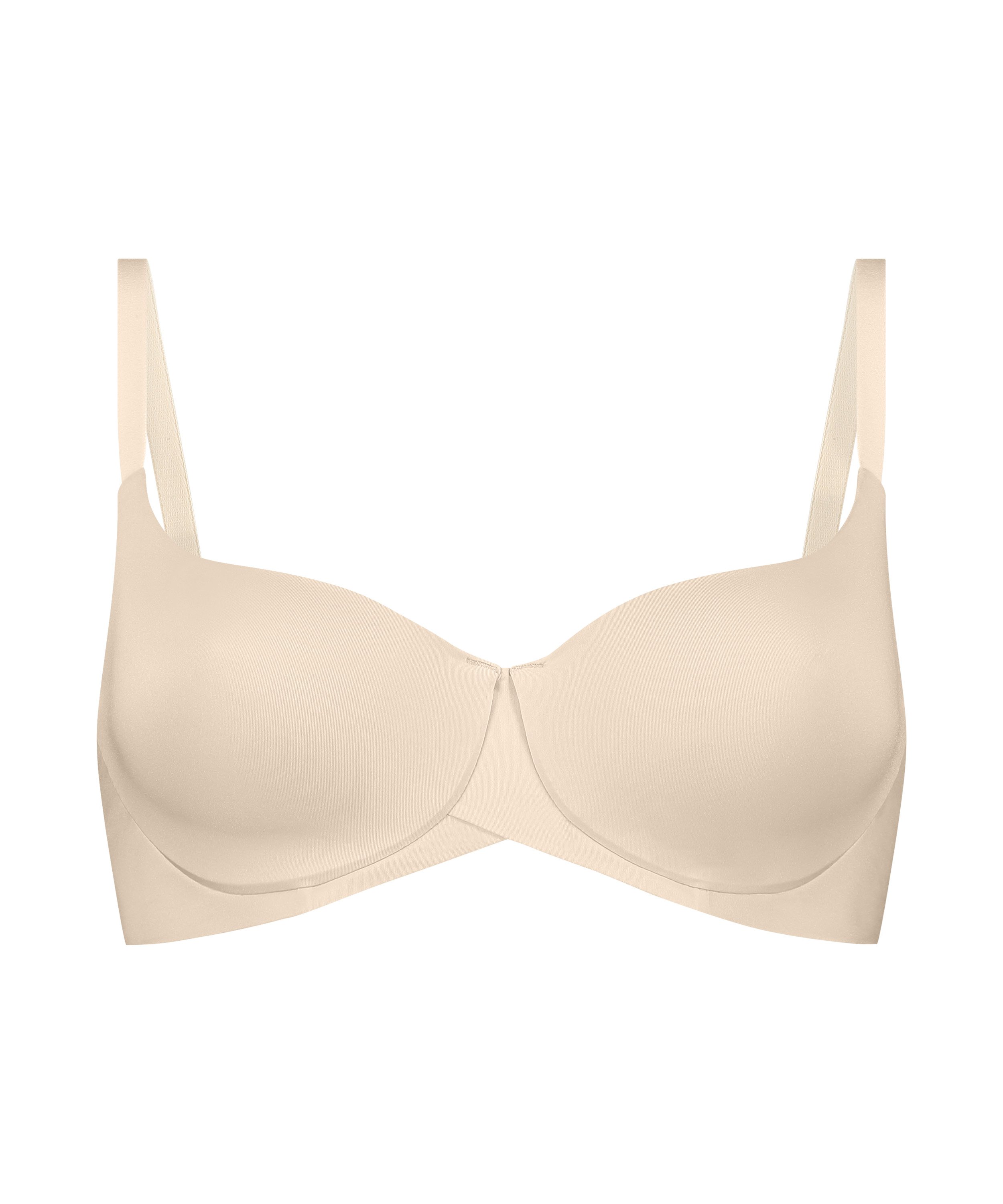 Smooth Padded Underwired Bra, Beige, main