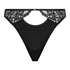 Katie High Leg Thong, Black