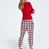 Petite Twill Check Pyjama pants, Red