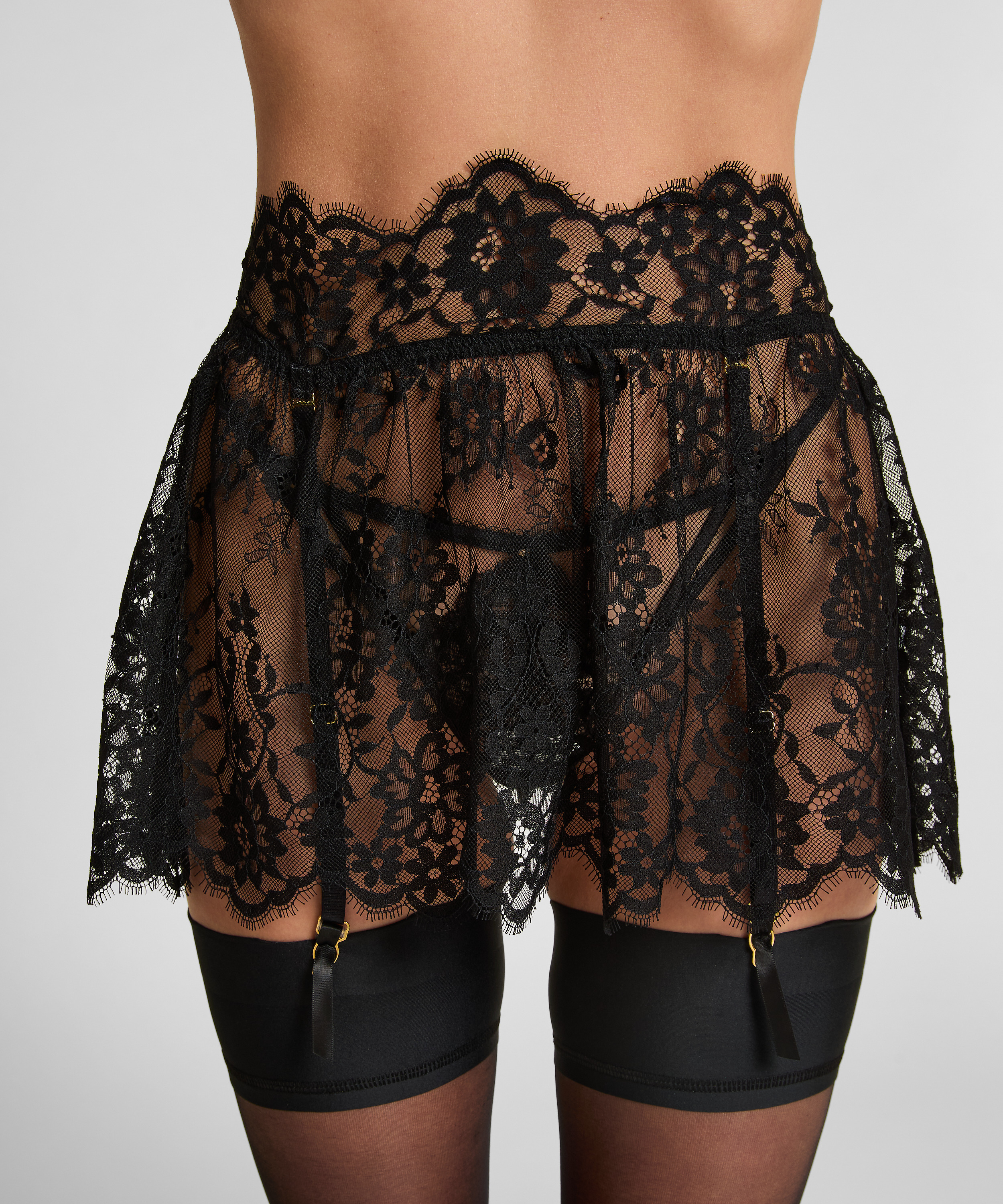 Skirt Lace Mya, Black, main