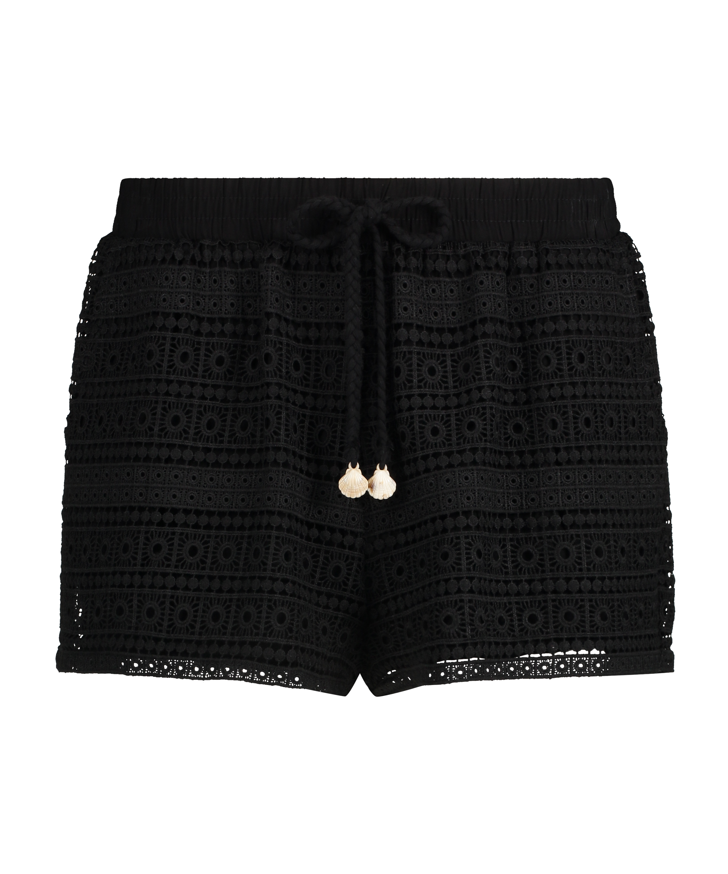 Crochet shorts, Black, main