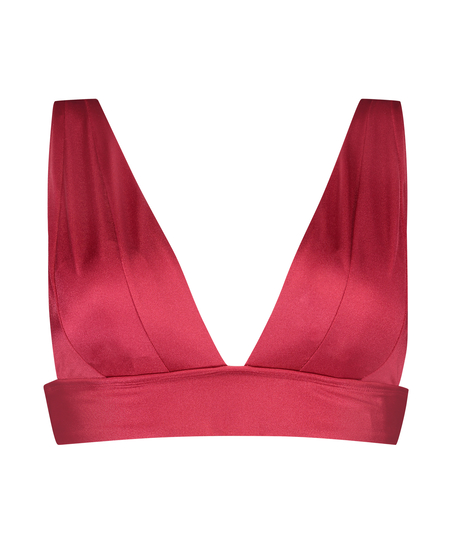 Lola triangle bikini top, Red