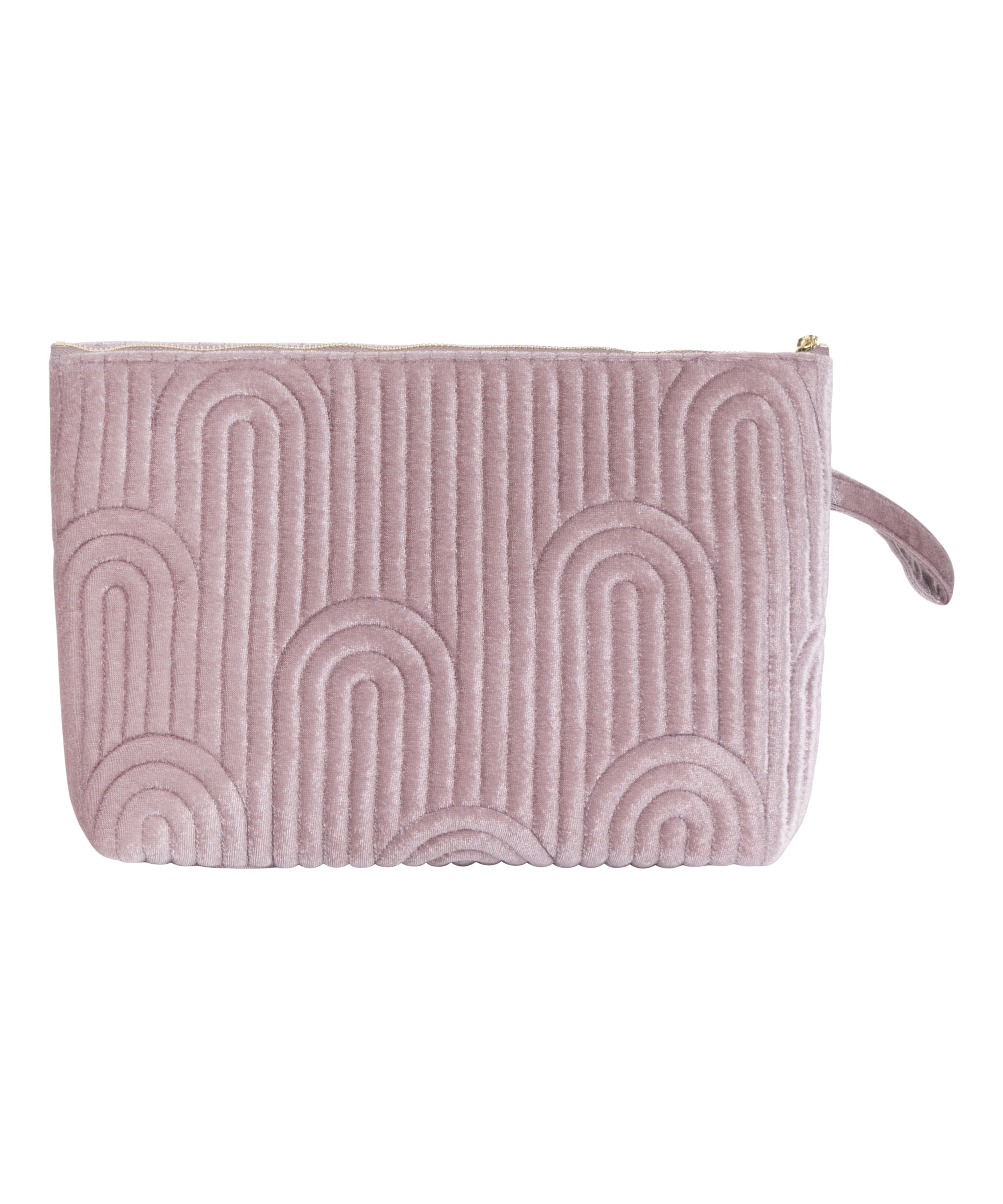 Velour Make-Up Bag Big, Purple, main