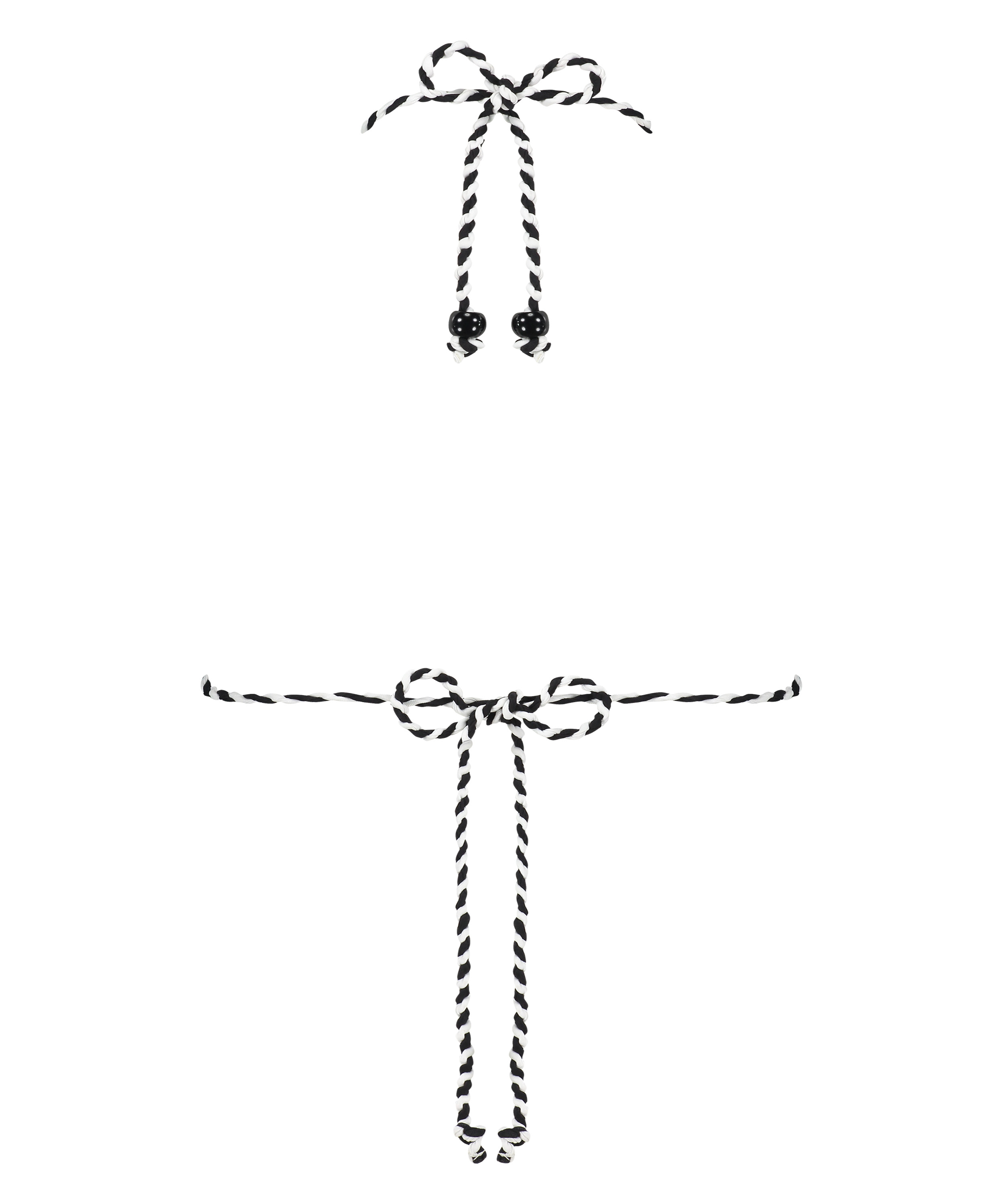 Doha Zebra Triangle Bikini Top, White, main