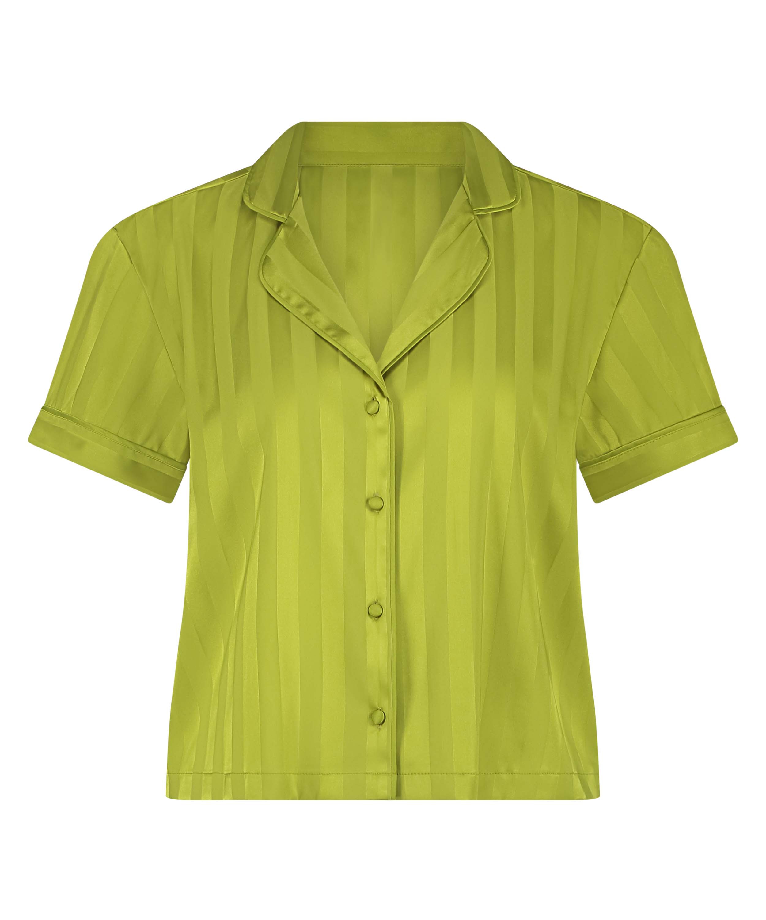 Satin Short-Sleeved Jacket, Green, main