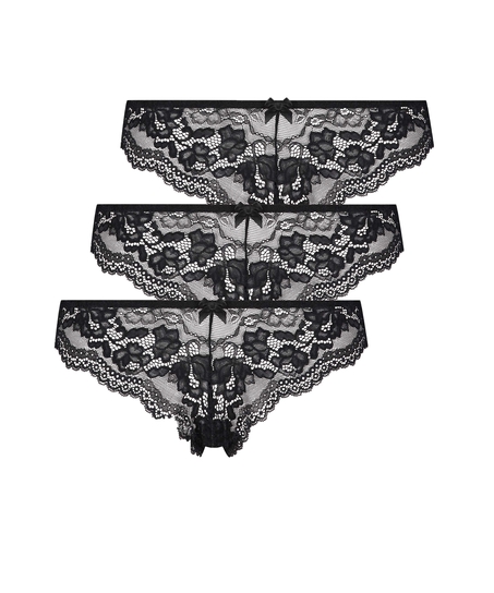 3-pack Chelsea Brazilian, Black