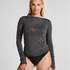 super soft Boatneck Shirt with Cashmere, Gray