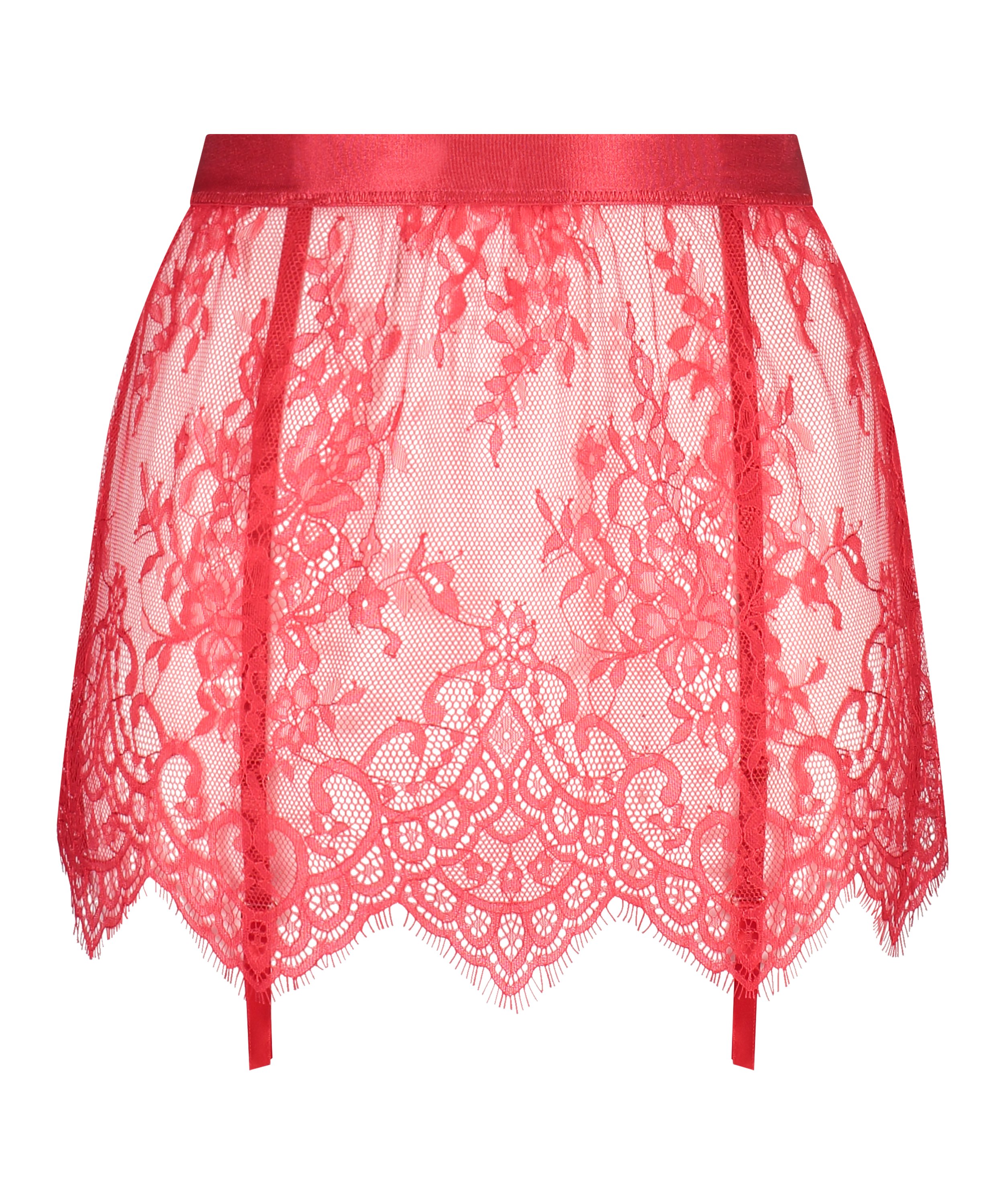 Lace Skirt, Red, main