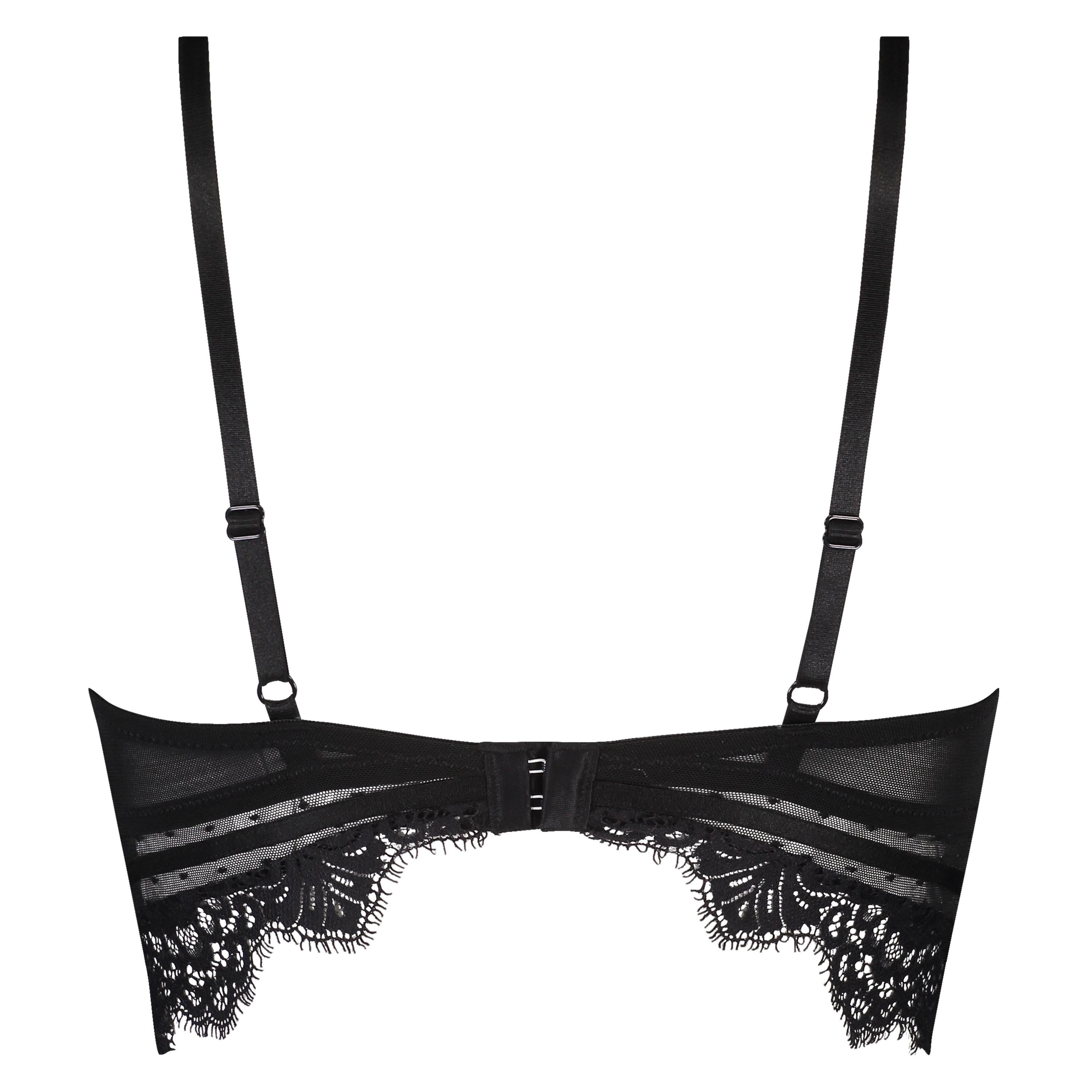 Marilee Padded Underwired Longline Bra, Black, main