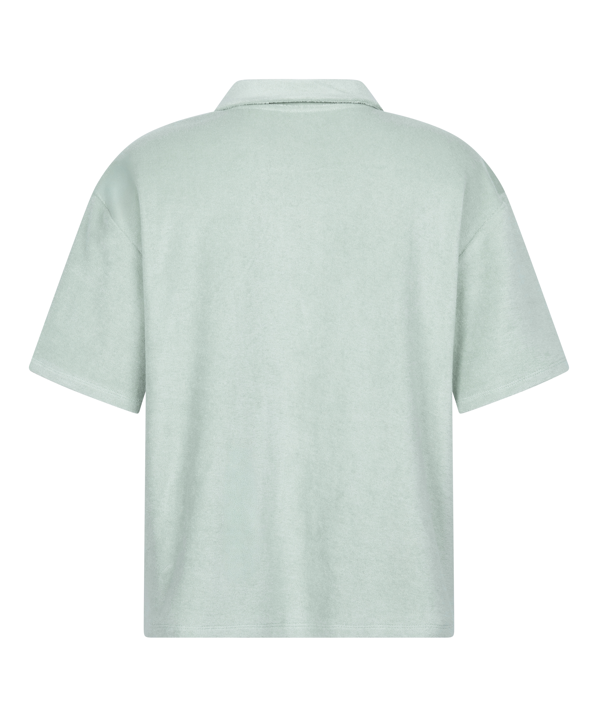 Towel Texture Button-Up Shirt, Green, main