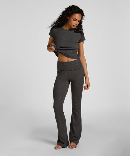 Flared Lounge Pants, Gray