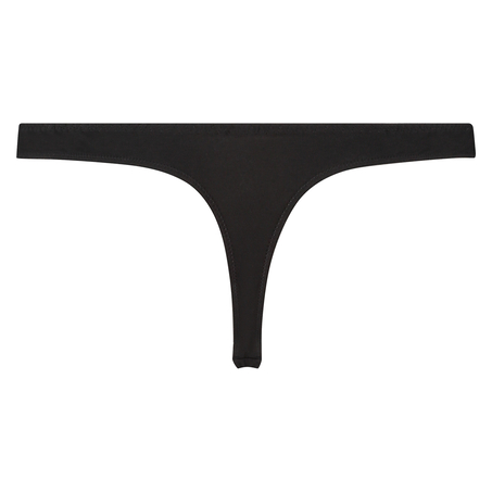 Secret Lace cotton thong, Black