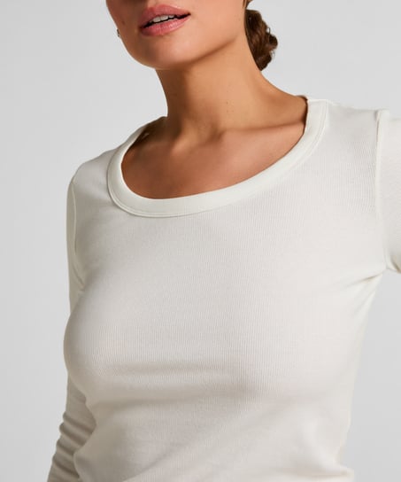 Cotton Pyjama Top, White