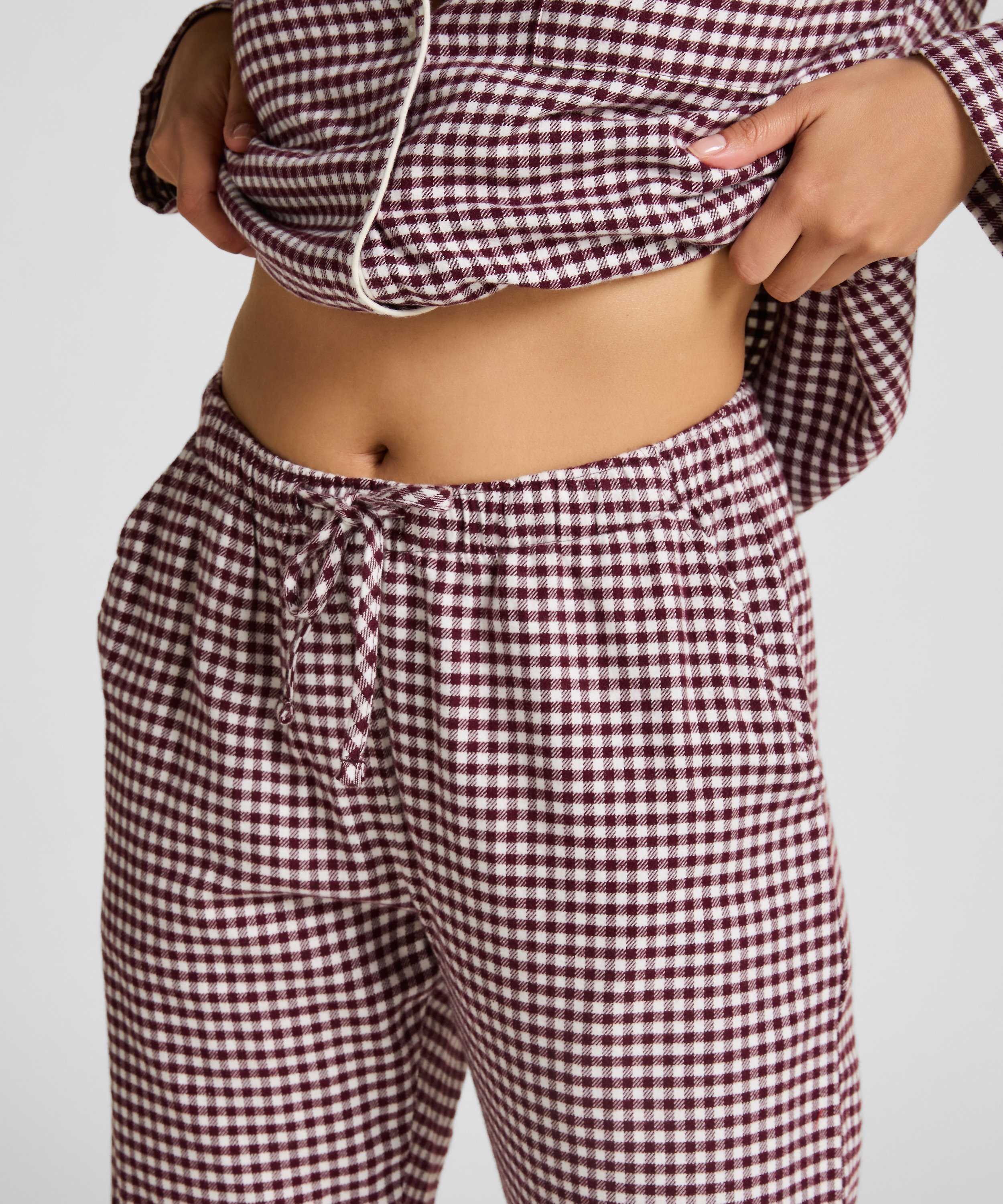 Flannel Pyjama Pants, Purple, main