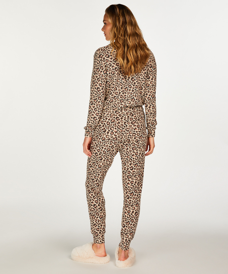 Brushed Jersey Trousers, Beige