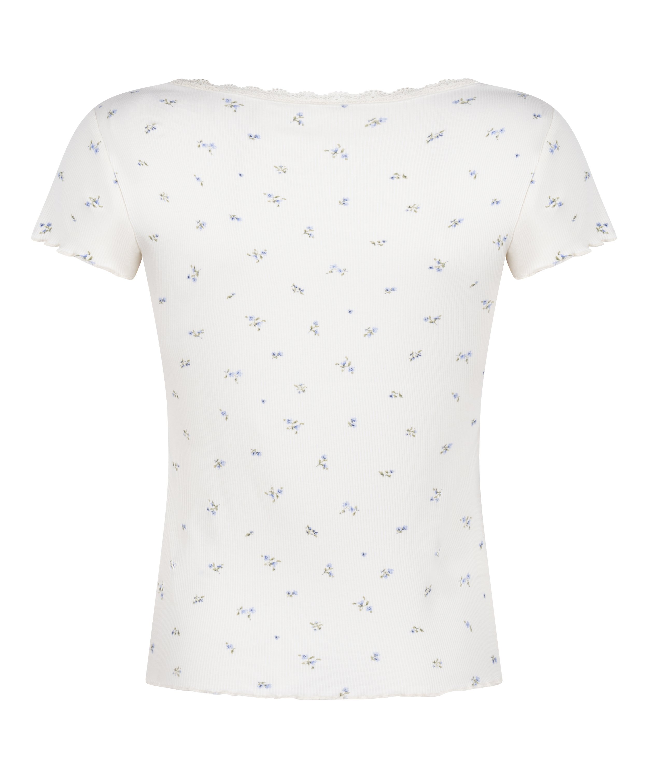Daisy Pyjama Shirt, White, main