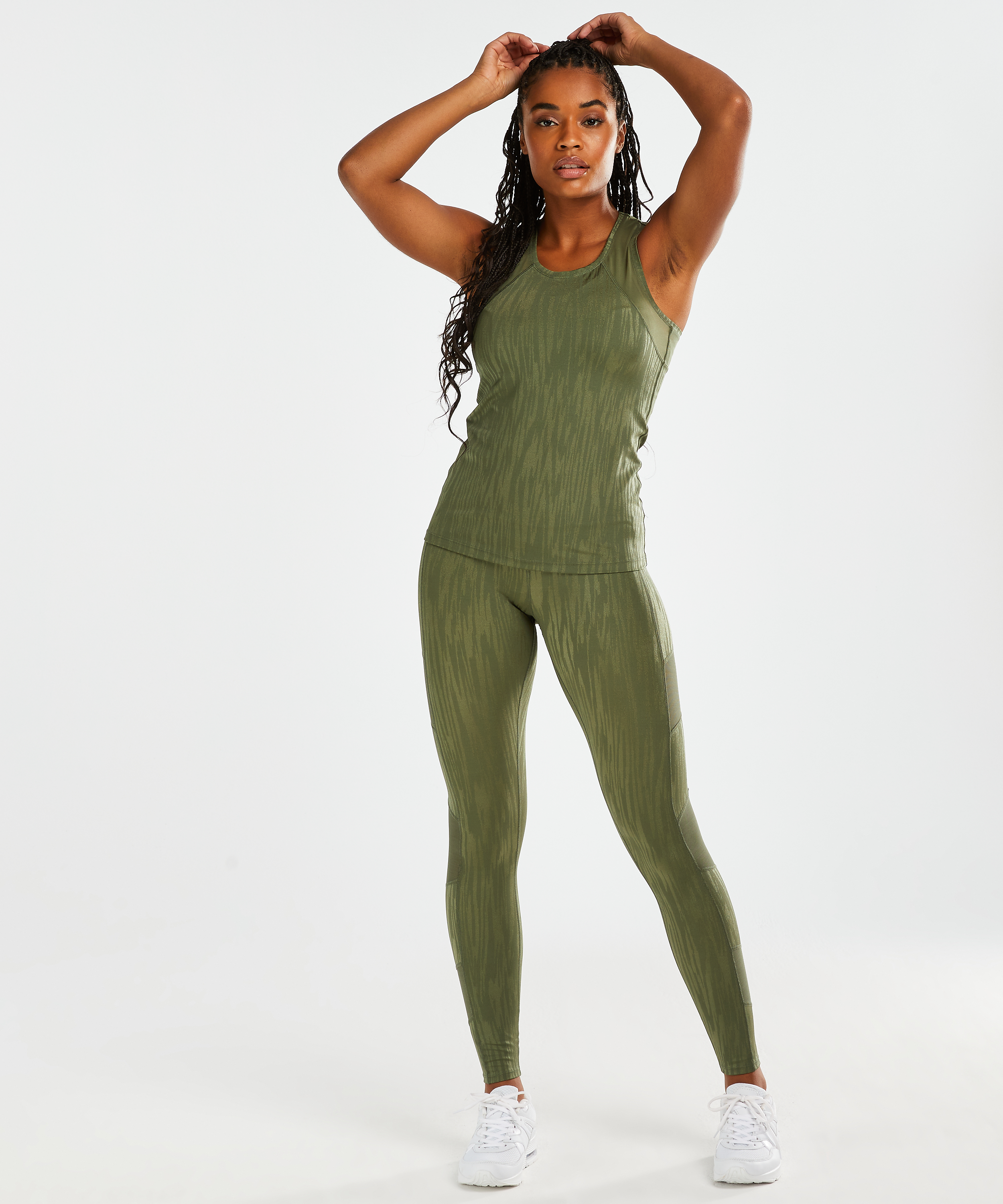 HKMX Sport slim fit tank top, Green, main