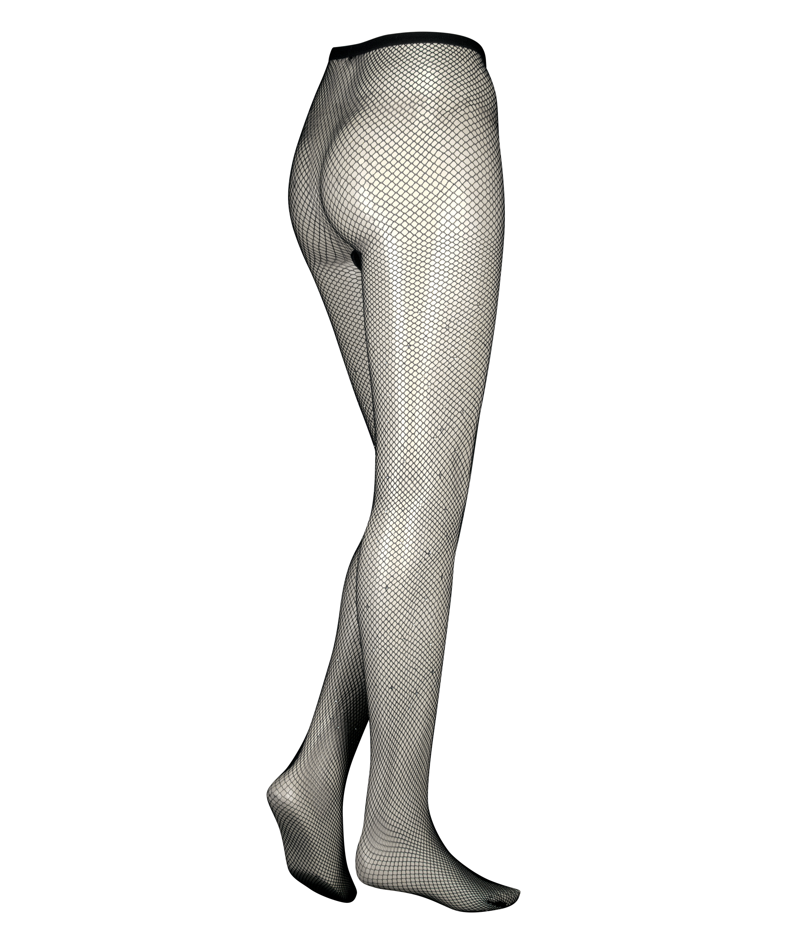 Fishnet Rhinestone Tights, Black, main