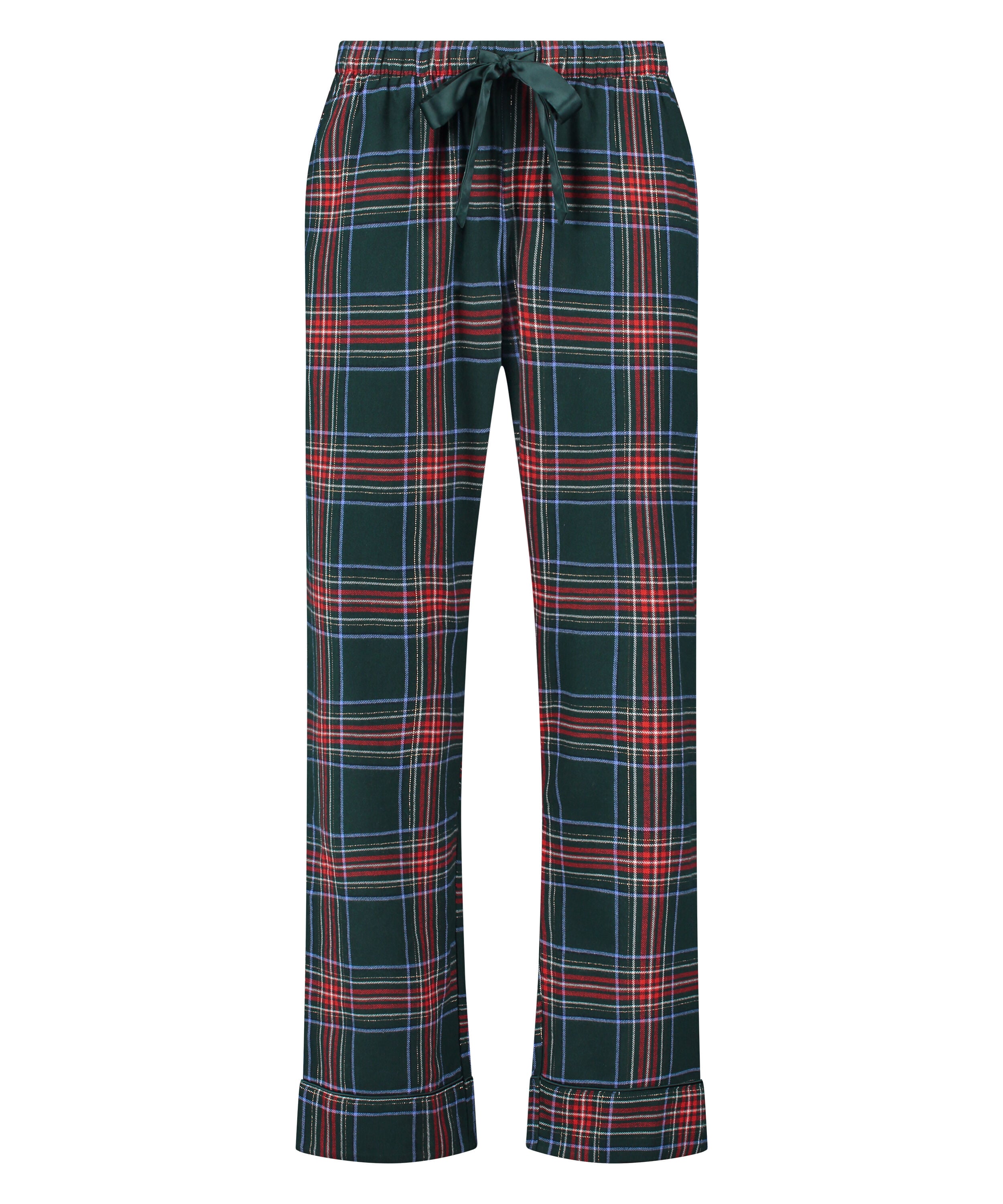 Flannel Pyjama Pants, Green