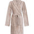Fleece Bathrobe, Beige