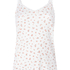 Ribbed Lace Cami, White