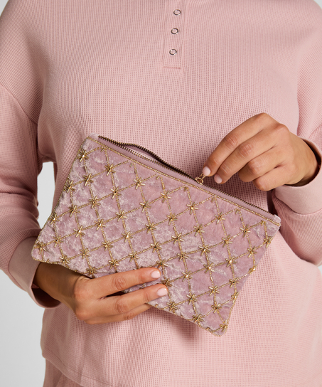 Beaded Pouch, Pink