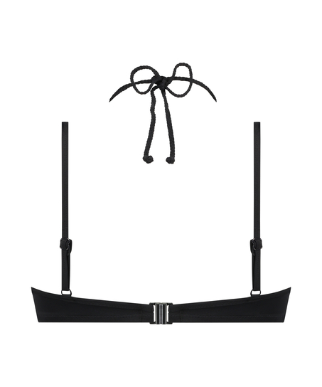 Luxe padded Underwired Bikini Top, Black