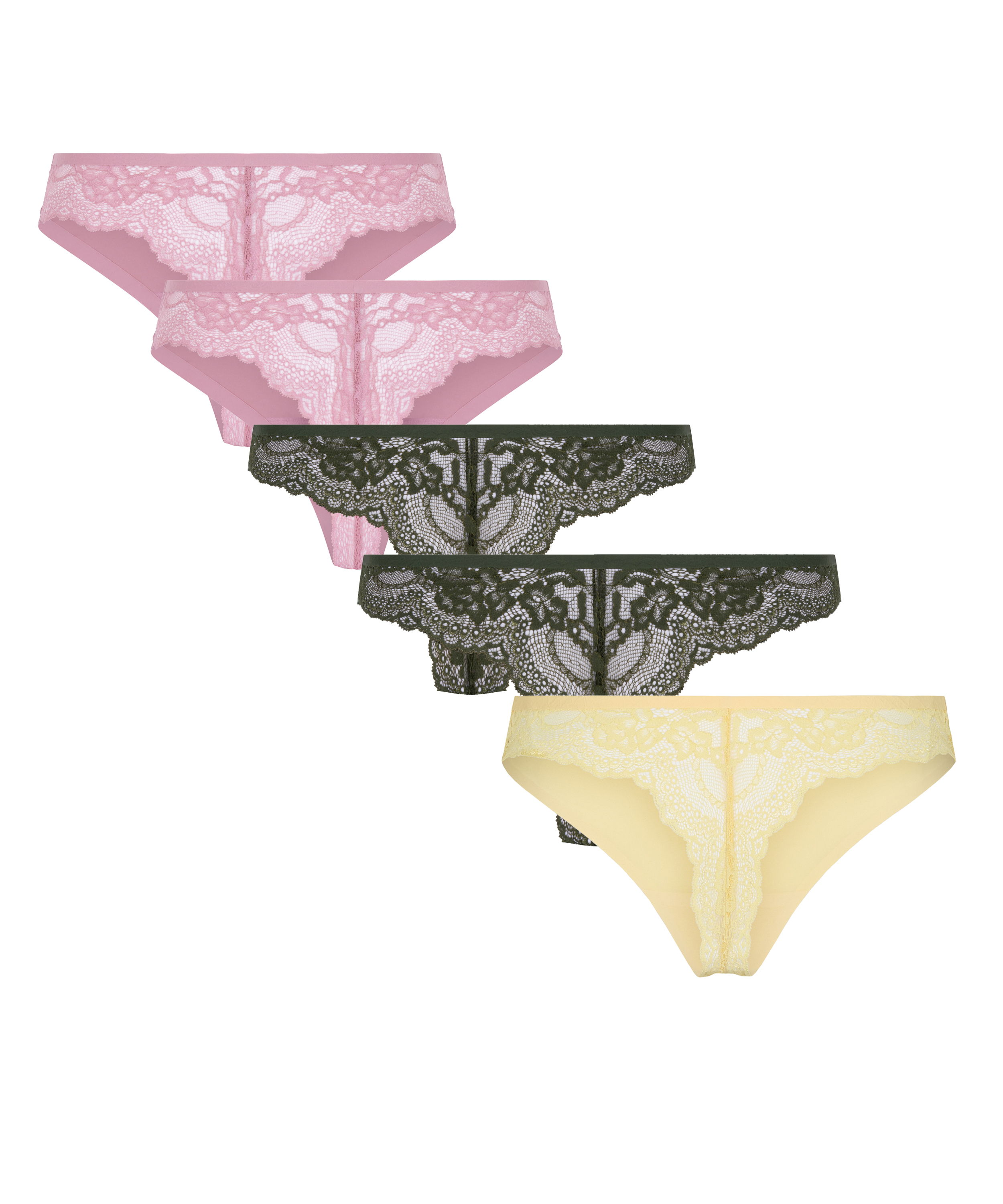 5-pack Invisible Thong, Pink, main