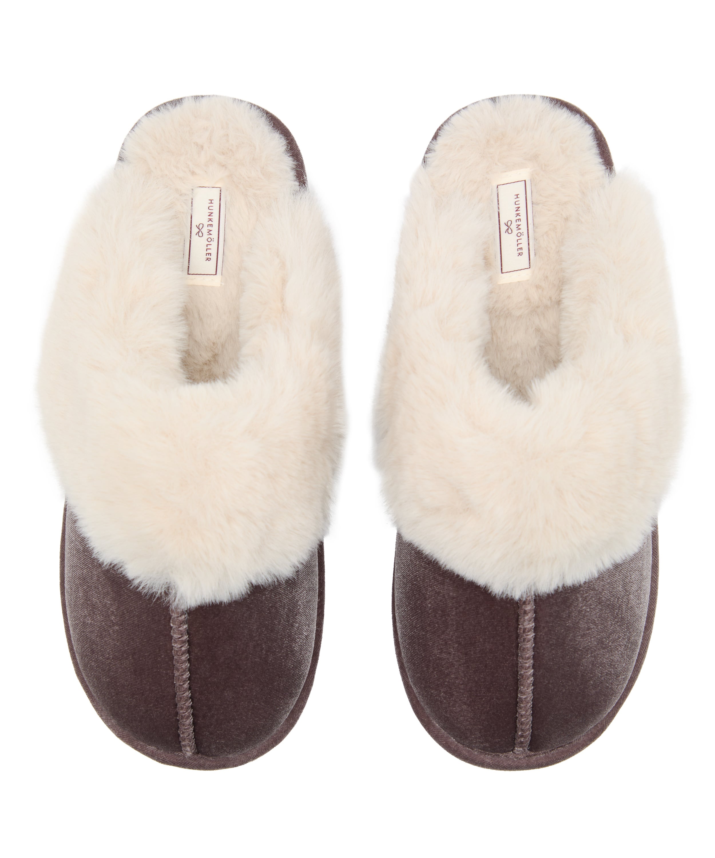Slipper Velour, Beige, main