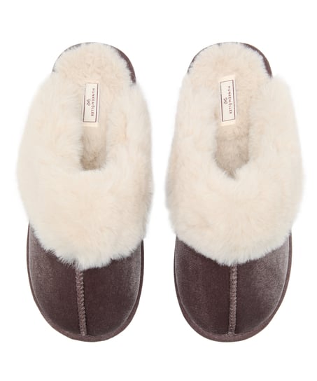 Slipper Velour, Beige