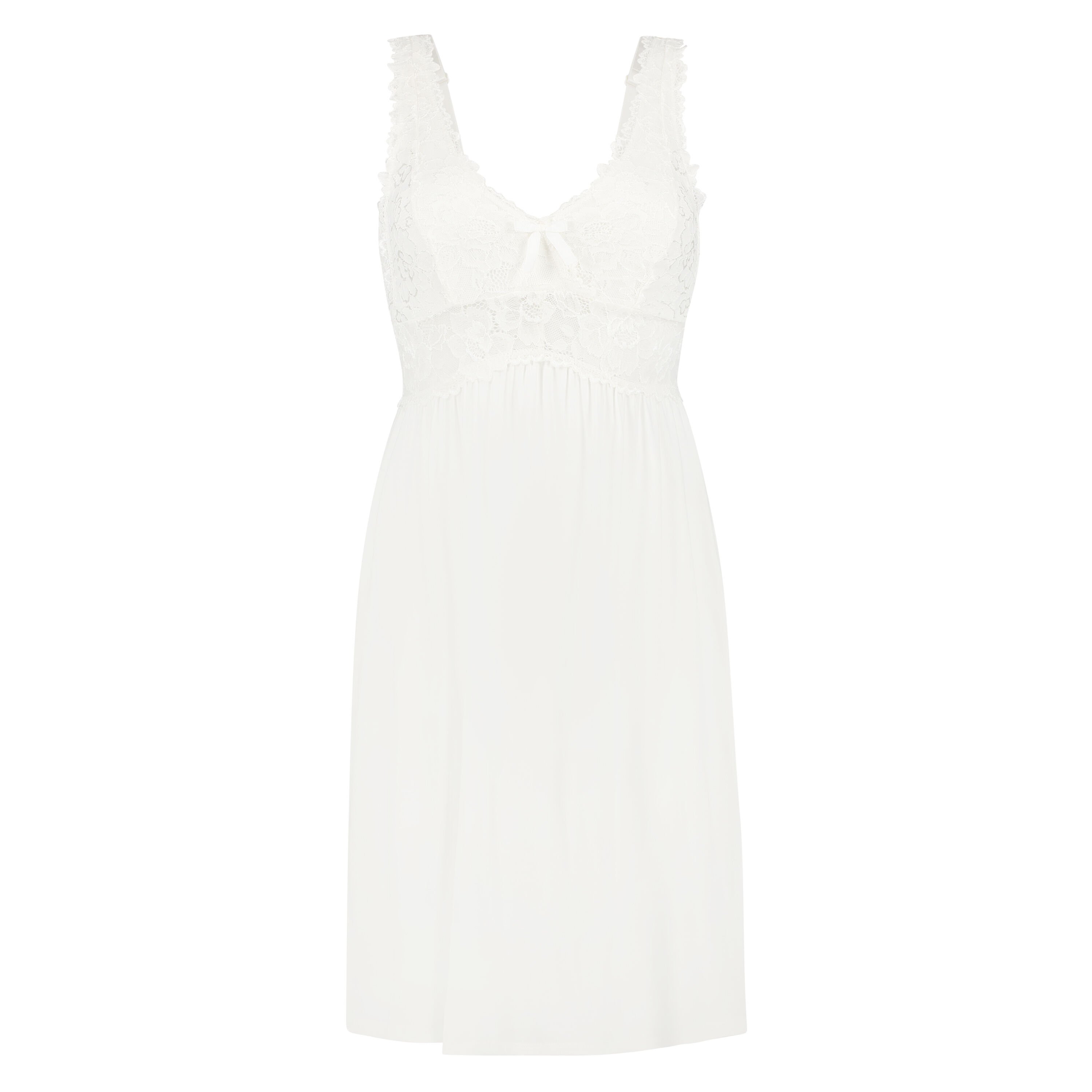 Nora Lace Slip Dress, White