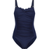 Shaping Scallop Swimsuit, Blue