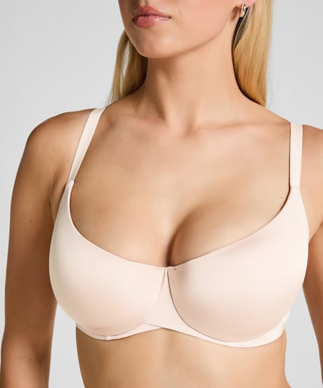 Smooth Padded Underwired Bra, Beige