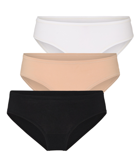 Multipack Cotton Short, Beige