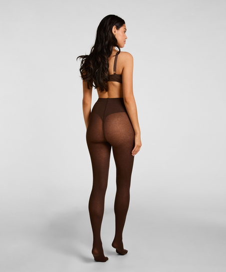 Tight Rib Knit Cashmere Blend, Brown