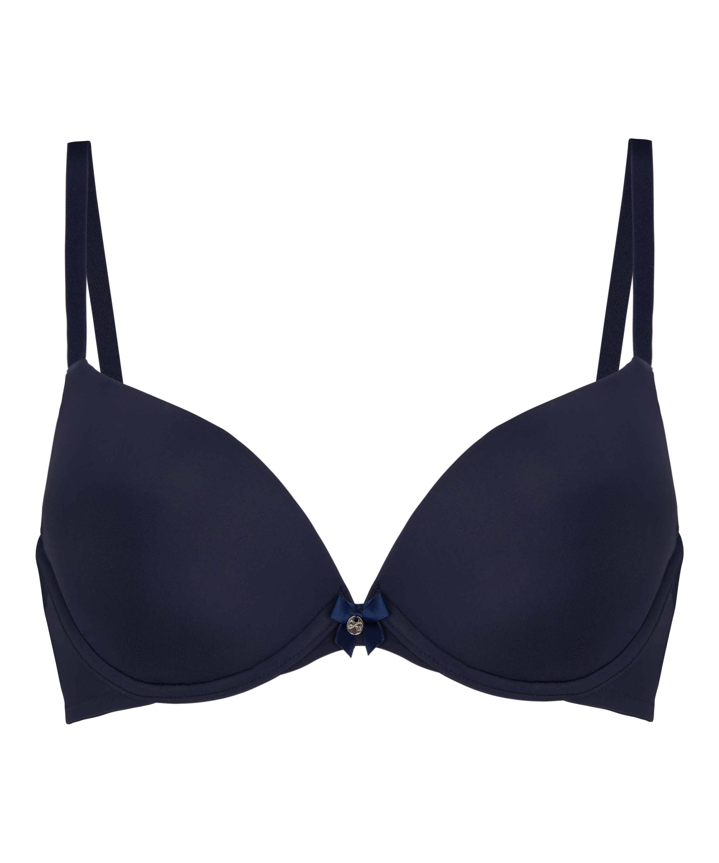 Plunge Padded Underwired Bra, Blue, main