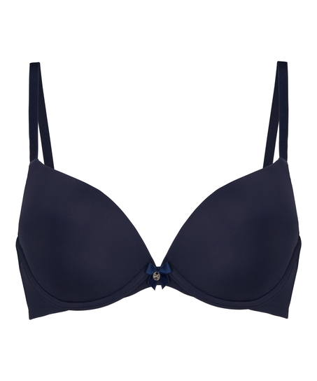 Plunge Padded Underwired Bra, Blue