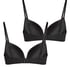 2-Pack Padded Underwired Bra, Black