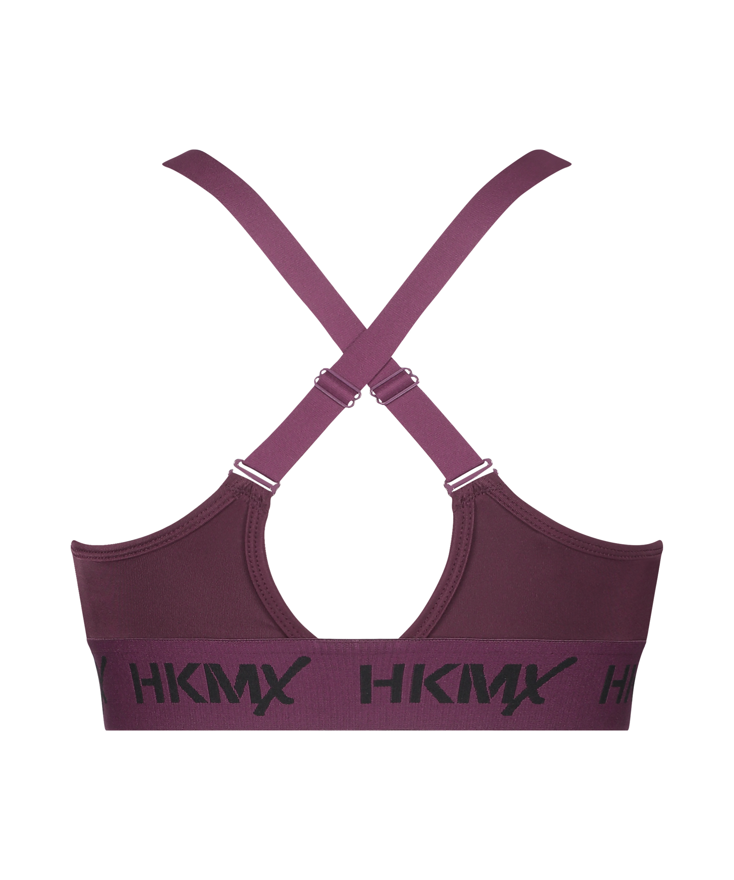 HKMX The Crop Logo Sports Bra Level 1, Purple, main