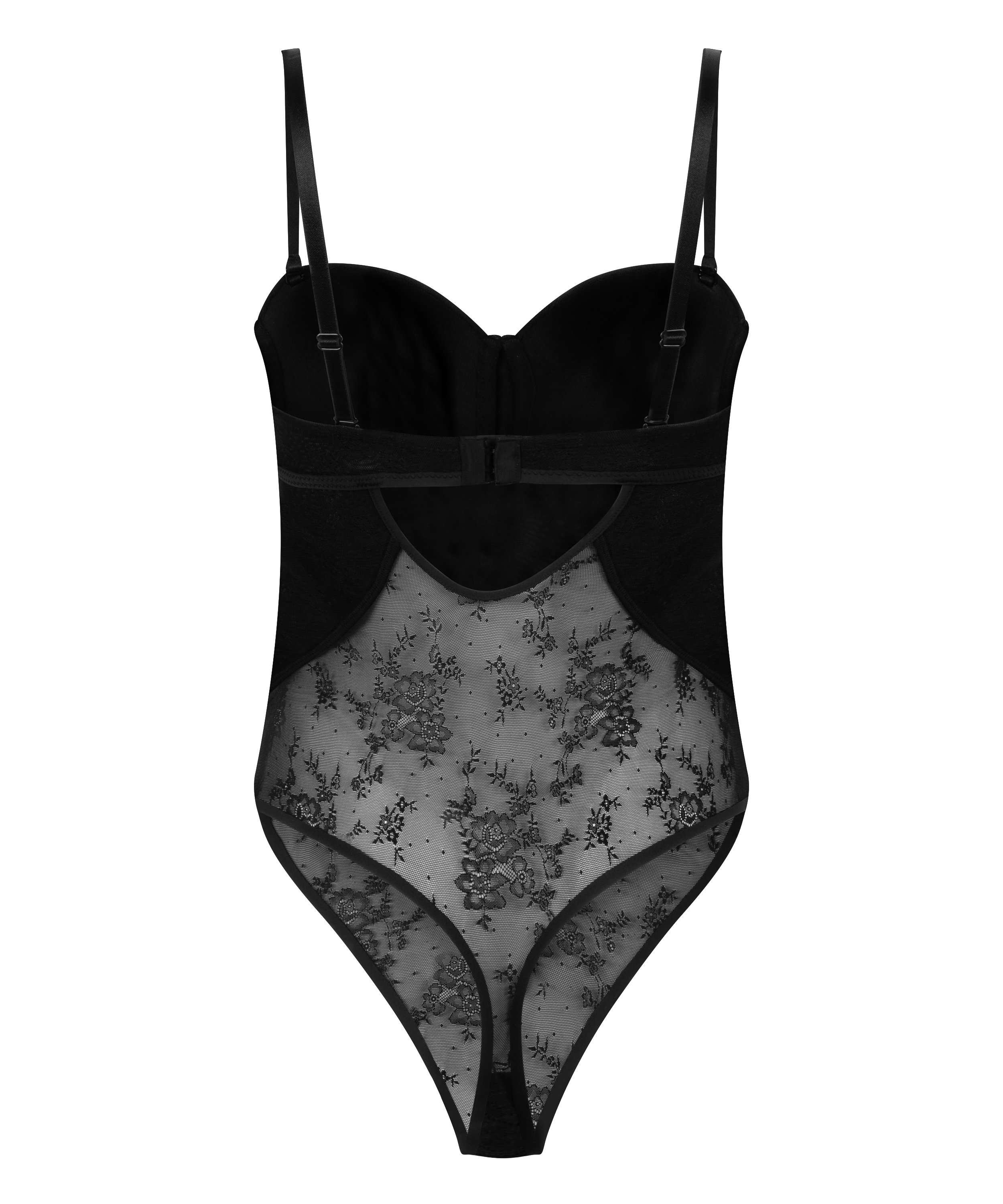Lace Shaping Body, Black, main