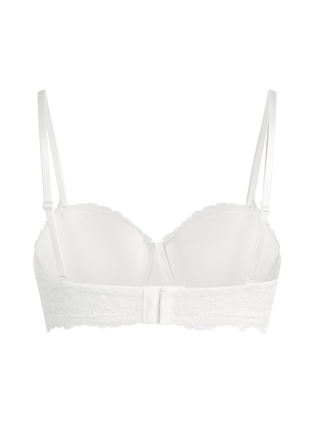 Marine Padded Underwired Strapless Bra, White