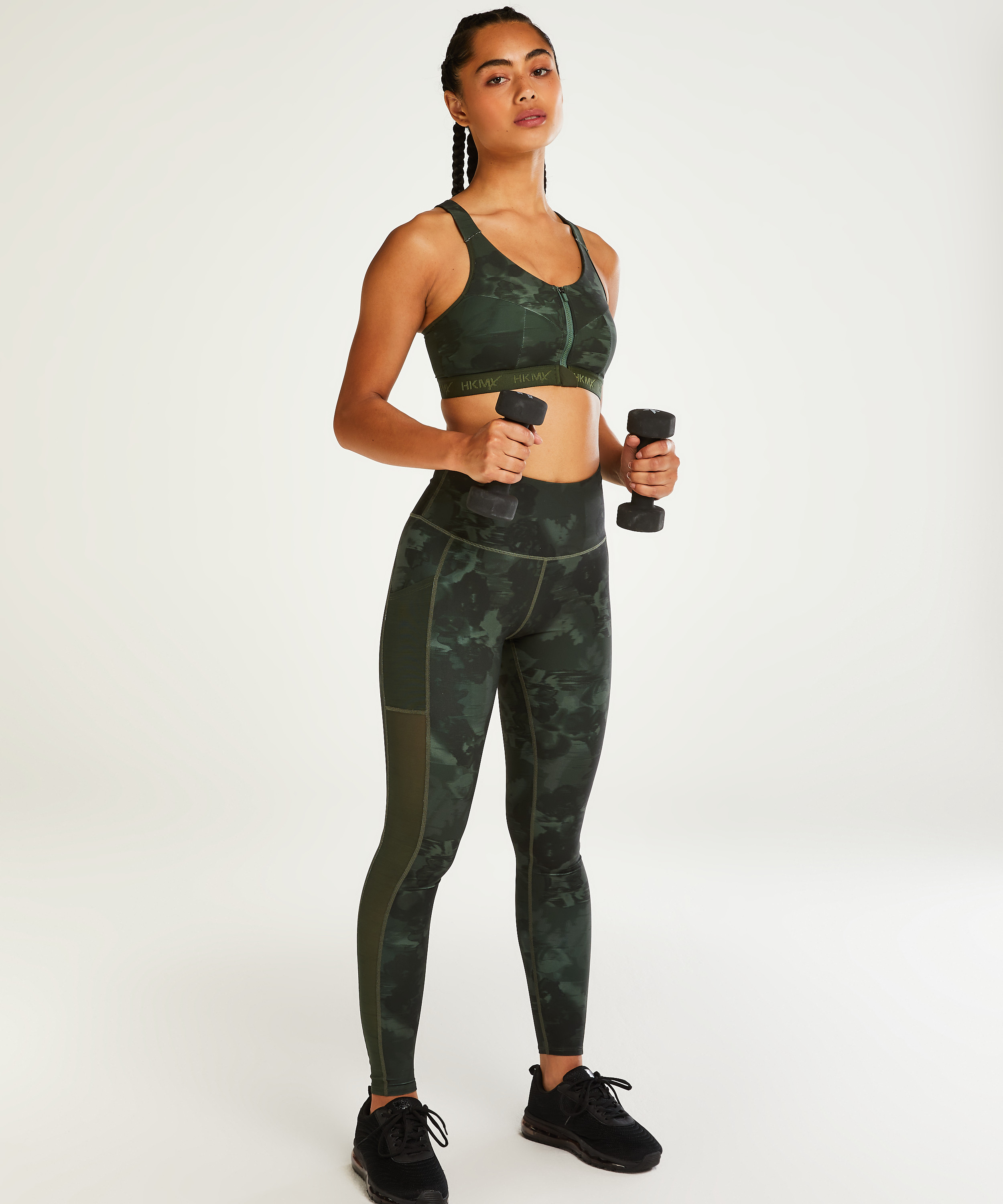 HKMX Sports bra The Pro Level 3, Green, main