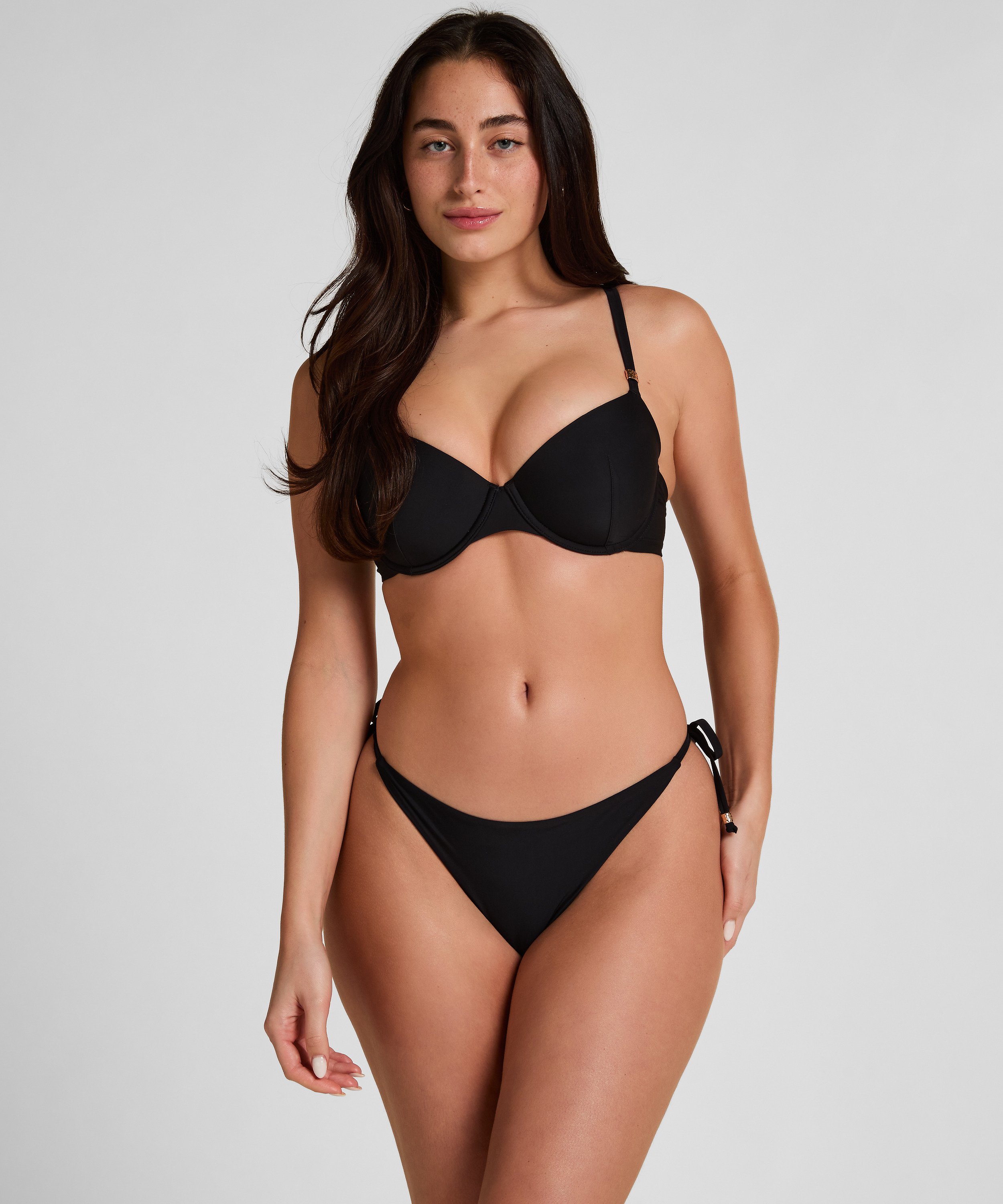 Thong Bikini Bottom Luxe, Black, main