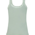 Ribbed Lace Singlet, Green