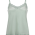 Velours Lace Cami Top, Green
